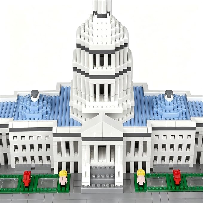 Micro Mini Building Block Sets for Adults, No Compatible with Lego, Green Capital Famous Landmark Building Moldel for Home & Office Decor, MOC 3D Creative Model Gifts for Christmas