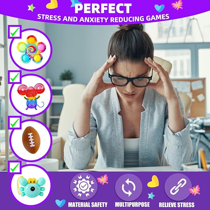 1000Pcs Bulk Party Favors for Kids, Fidget Toys Pack,Stocking Stuffers, Treasure Box Chest, Birthday Party, Classroom Carnival Prizes, Pinata Stuffers, Goodie Bag Stuffers, Stress Relief, Sensory Toys