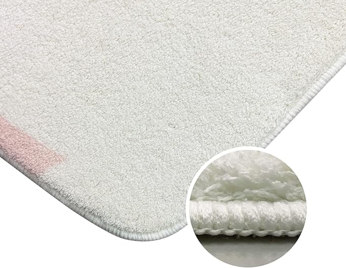 ABREEZE Kids Rug Play Mat, Ultra Soft Pink Unicorn Nursery Rug, 3.3'x5', Non Slip for Kids Room, Bedroom Decor, Living Room