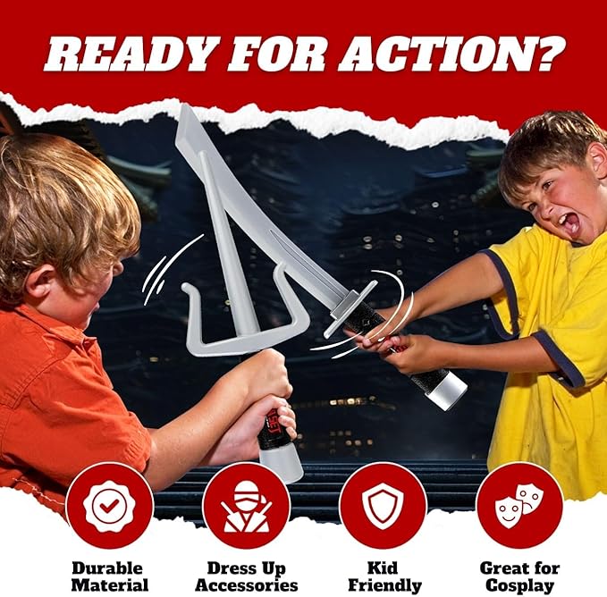 Liberty Imports Ninja Warrior Toy Weapons Role Playset Kids Pretend Play Dress Up Battles Costume Accessories