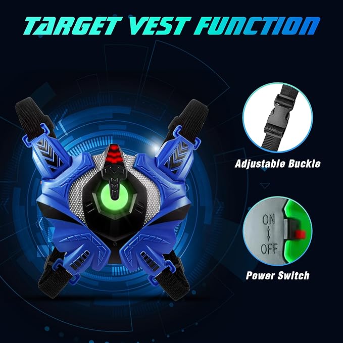 Laser Tag, Laser Tag Guns Set of 4 with Vests, Infrared Lazer Tag Game, Laser Tag Set 4 Player for Kids Adults, Toys for Kids Ages 6 7 8 9 10 11 12+ Year Old Boy Christmas Birthday Gift