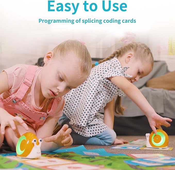 Robobloq Qobo Coding Robot for Kids 3+, Screen-Free, Coding Pets with 30 Programming Card, USB Charging, Preschool STEM Learning Activities Toys for Toddlers, Educational Kits Gift for Boys & Girlss