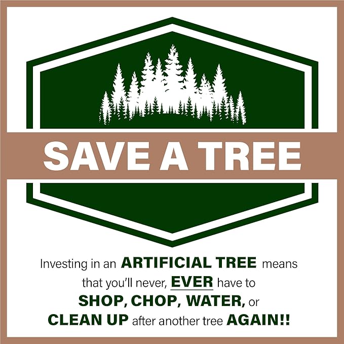 Fraser Hill Farm 6.5-Ft. Alaskan Pine Flocked Artificial Christmas Tree with Warm White LED Lights and Stand, Prelit Foldable Fake Tree with Realistic Snowy Foliage for Home Decoration