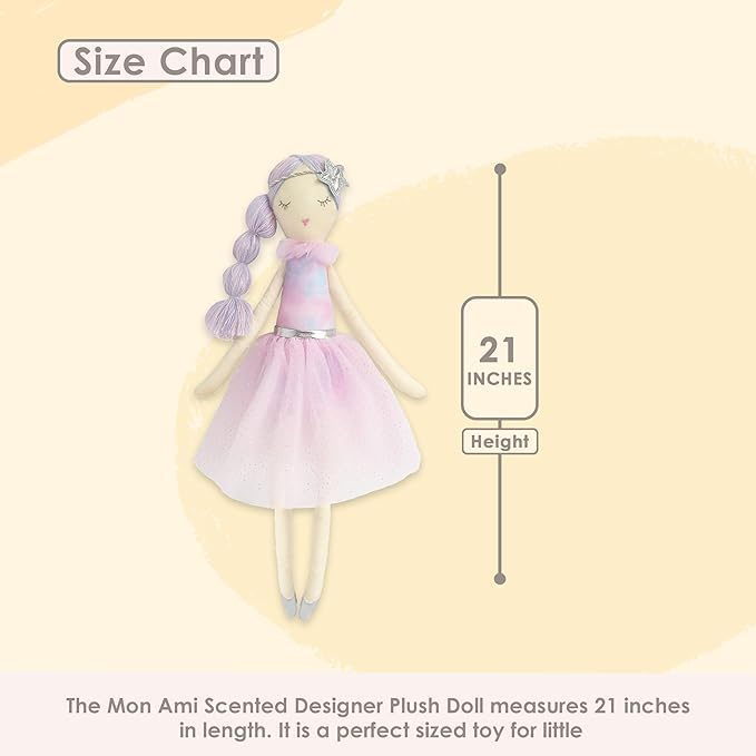 MON AMI Candy Scented Designer Plush Doll – 21”, Fun Adorable Stuffed Toy for Kids of All Ages, Use as Toy or Room Décor