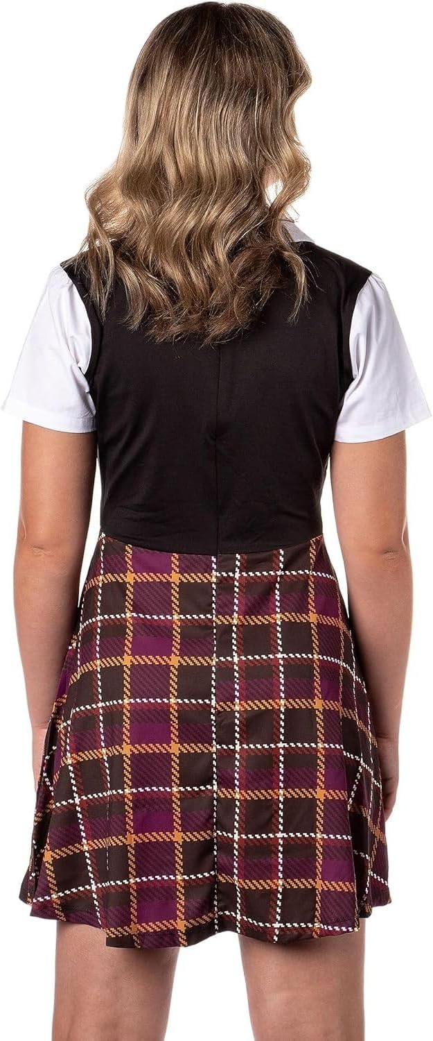 Harry Potter Costume Dress Cosplay Plaid Skirt Dresses for Women Juniors, All 4 Hogwarts Houses Available