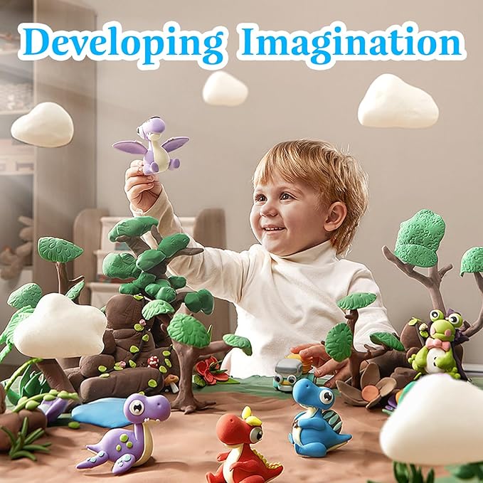 100g Foam Clay, Modeling Clay, Natural Color Air Dry Ultra Light Clay, Non-Toxic, Non-Sticky, Ideal Gift for Boys and Girls