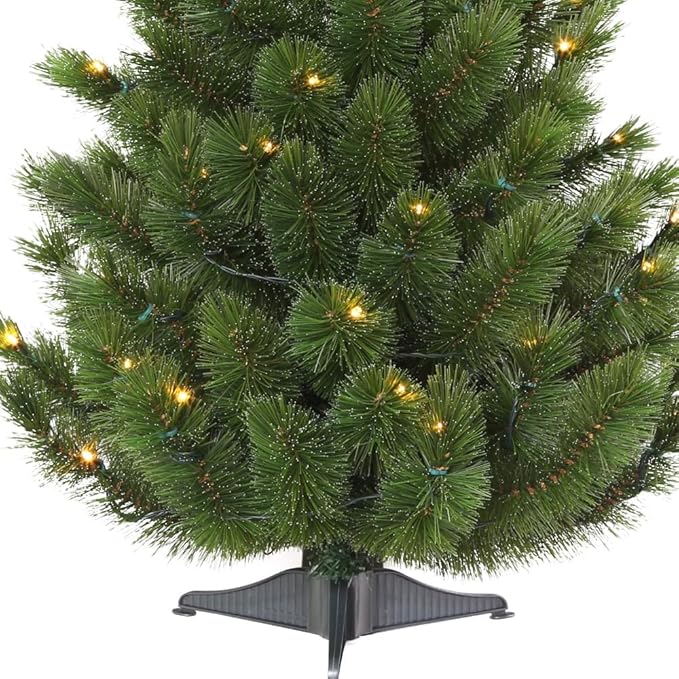 Christmas Tree Tabletop Siberian Spruce Color+Clear LED Battery Operated (2')- HOLIDAY TREE