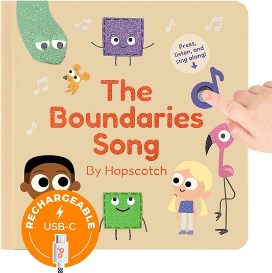 Cali's Books The Boundaries Song by Hopscotch - Feelings Musical Book for Toddlers 1-3 Years Old, Music Books for Kids Emotion, Singing Toy for Children Girls, Baby Sound Toys for Toddler Boys