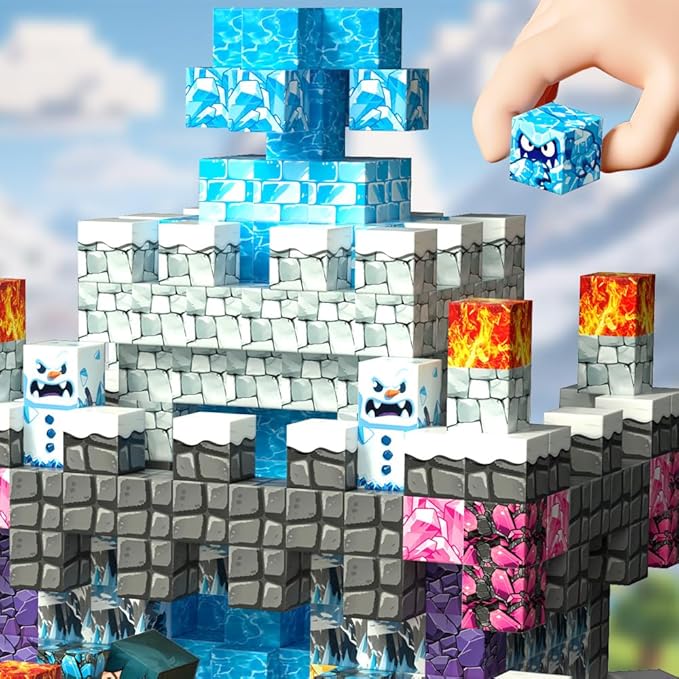 150pcs Sensory Magnetic Blocks Toys for Kids, Stacking Magnets, School STEM Toys Birthday Gifts for Boys and Holiday Easter Gifts BSG008