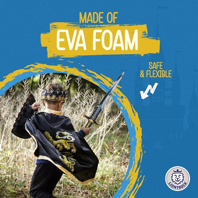 Liontouch - King Toy Sword & Shield for Boys - 3-6 Years | Pretend Play Set in Foam in Medieval Regal Style for Kids & Toddlers | Safe Weapons & Battle Accessories for Royal Costumes & Dress Up