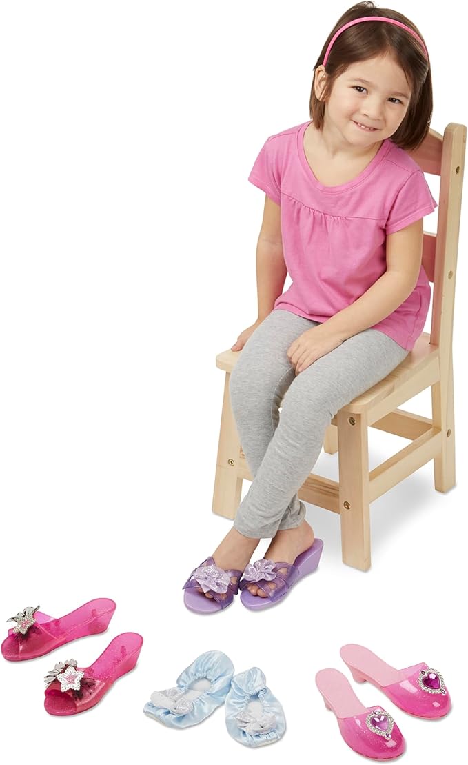 Melissa & Doug Role Play Collection, Step in Style! (Set of 4 Pairs, Frustration-Free Packaging), Multi-colored, Standard