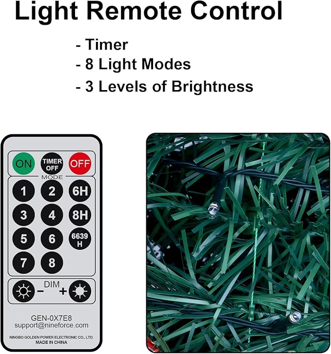 Pop Up Christmas Tree with Lights and Decorations & Remote, 6FT Prelit Pull Up Artificial Xmas Trees Decorated Christmas Tree with Red Gold Christmas Ball Ornaments Bows Ribbons Holiday Party Decor