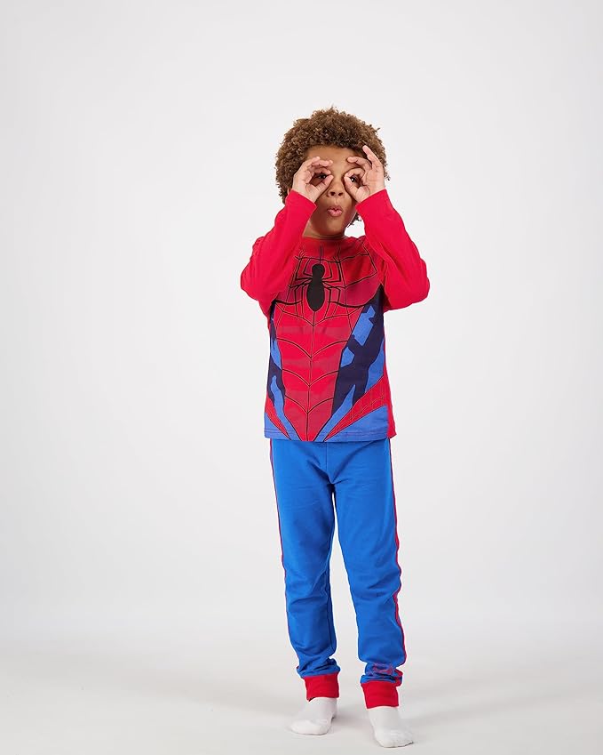 Marvel Spider-Man Boys Long Sleeve Shirt and Pants Set for Toddlers