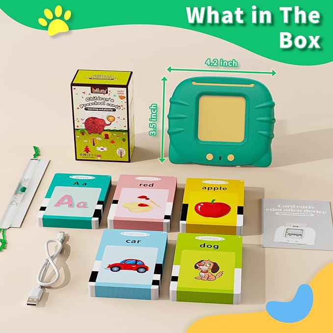 Toddler Toys Talking Flash Cards for 1 2 3 4 5 6 Year Old Boys and Girls, Autism Sensory Toys for Autistic Children, Learning Educational Montessori Speech Therapy 248 Sight Words Kids Gifts