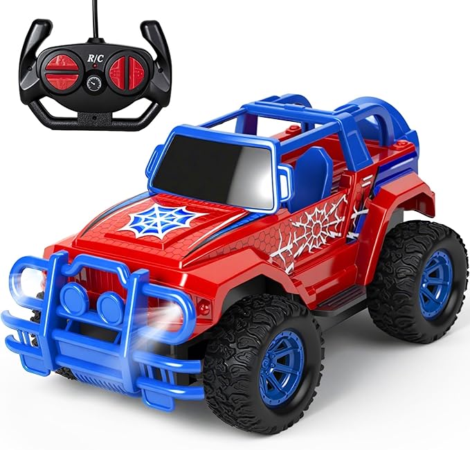 Hymaz Spider Remote Control Car for Kids 4-7 8-12, 2.4Ghz 1:20 Scale RC Car Off-Road Truck with Headlight, Indoor Outdoor Spider Toys for Boys Birthday Xmas Gifts