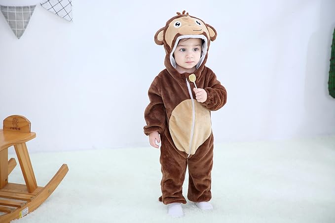 Dream cosplay Unisex Baby Costume,Baby Flannel Animal Halloween Home Clothing
