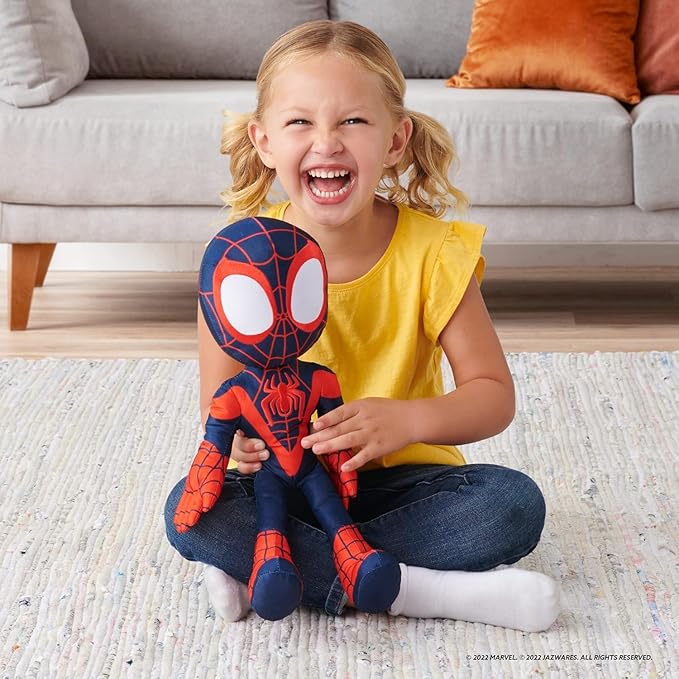 Marvel Spidey and his Amazing Friends My Friend Miles Talking Plush - 16-Inch Miles Morales with Sounds - Toys Featuring Your Friendly Neighborhood Spideys