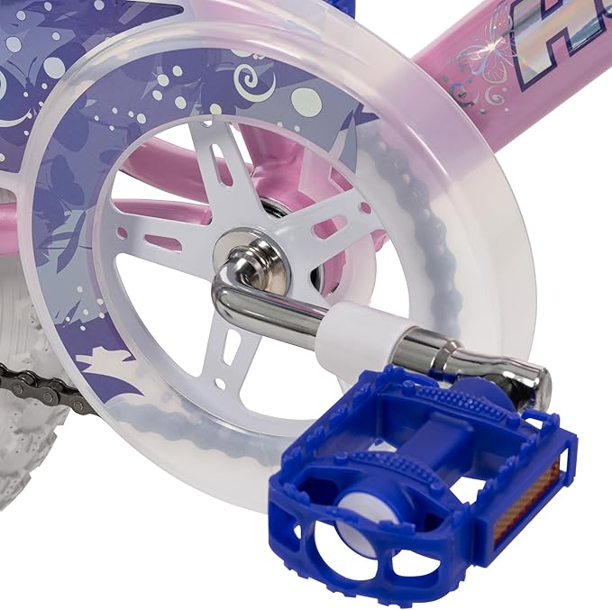 Huffy Illuminate Bike for Girls, 12/16/20 Inch Size Options, Ages 3+ Years Old, Removable Training Wheels (12" and 16" Only), Multiple Color Options, Easy Assembly, Streamers, Adjustable Seat, Durable