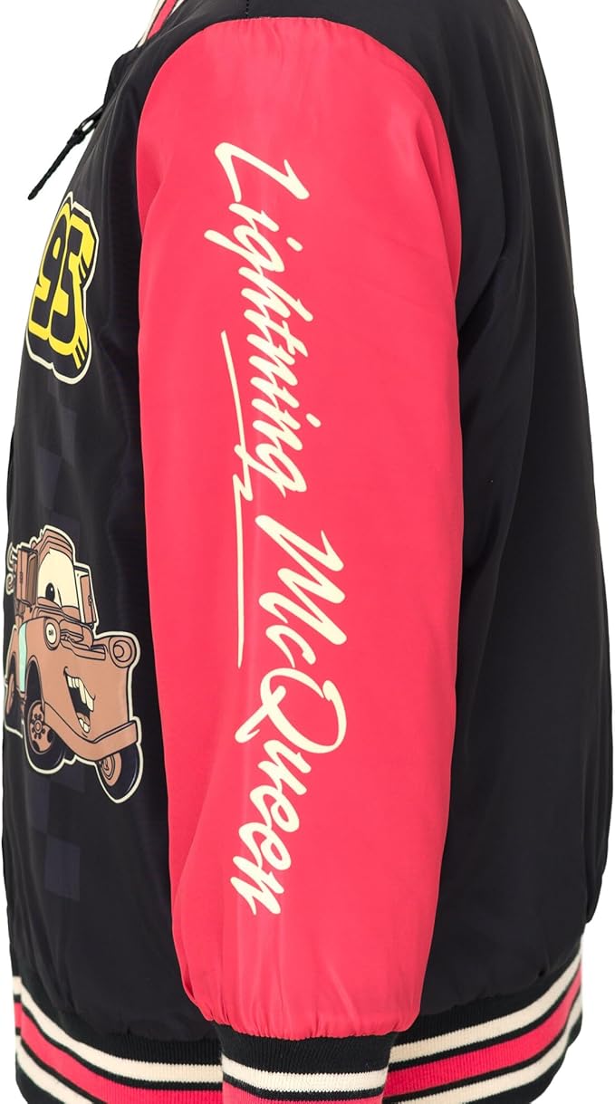 Disney Toy Story Cars Zip Up Varsity Bomber Jacket Toddler to Little Kid Sizes (2T - 7-8)