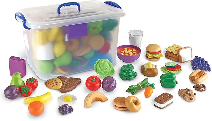 Learning Resources New Sprouts Classroom Play Food Set, 100 Pieces - LER9723, Multi,12 L x 7 W x 12 H in, Ages 18+