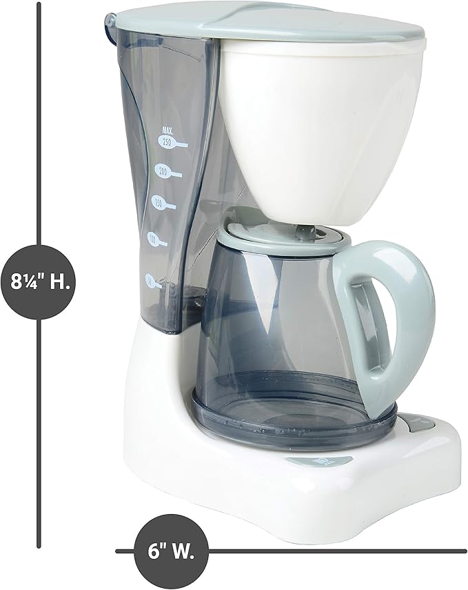 Constructive Playthings Coffee Maker Toy and Play Toaster with Pop Up Toast, Developmental Toddler Toys, Ages 3 Years and Up