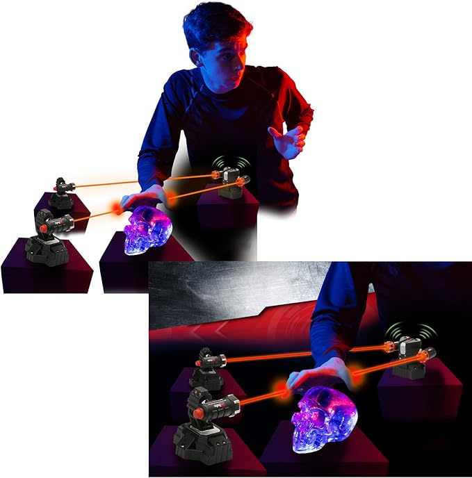 MUKIKIM SpyX/Micro Gear Set + Lazer Trap Alarm - 4 Must-Have Spy Tools Attached to an Adjustable Belt + Invisible LED Beam Barrier & Alarm! Jr Spy Fan Favorite & Perfect for Your Spy Gear Collection!