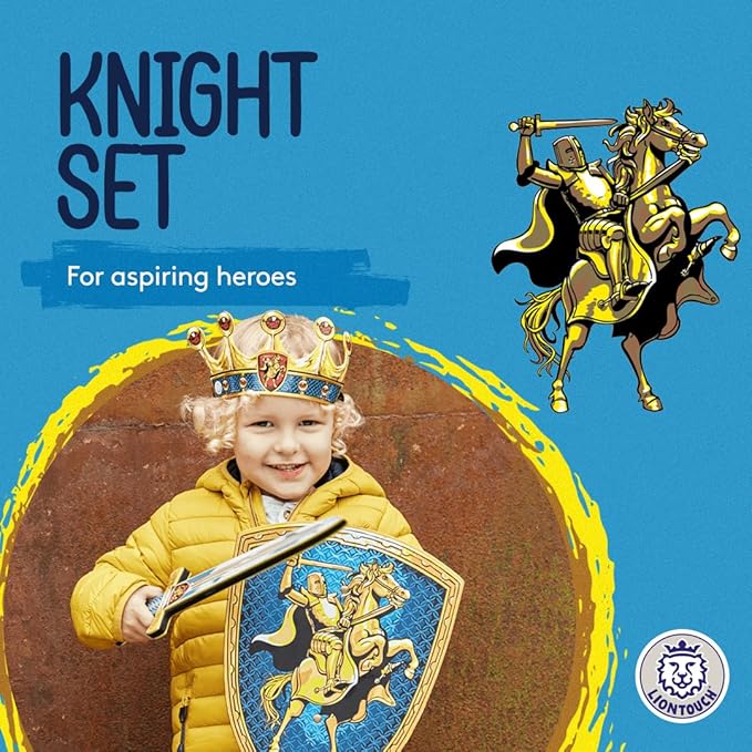 Liontouch - Knight Foam Sword & Shield for Boys – 3-6 Years | Pretend Play Set in Medieval Style for Kids & Toddlers | Safe Toy Weapons & Battle Accessories for Dress Up & Horseback Knight Costumes