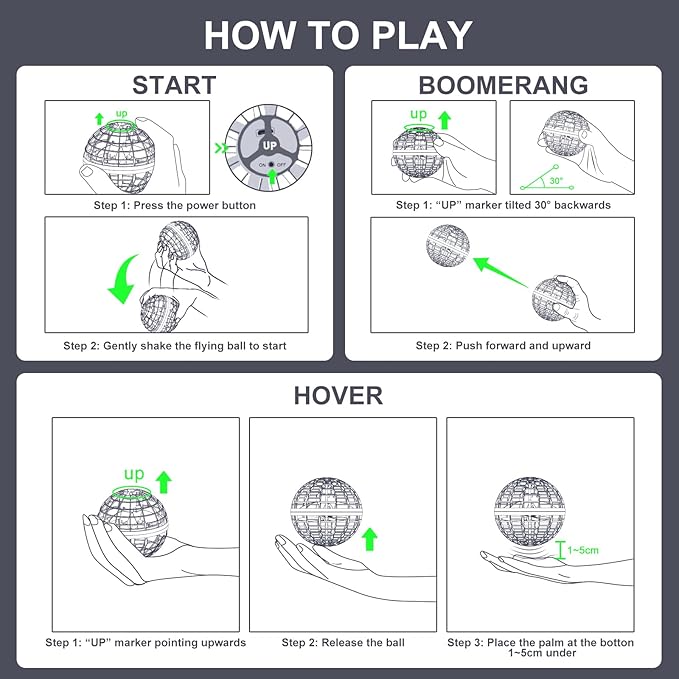 Tikduck Flying Orb Ball 2025 Toys Soaring Hover Pro Boomerang Galactic Fidget Cool Magic Hand Controlled Mini Drone Cosmic Globe Spinner Safe for 6 7 8 9 10+ Year Old Kids Outdoor Toys (Purple)