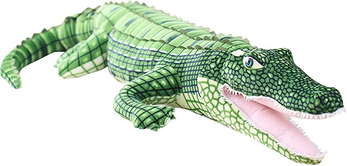 MMTTAO Alligator Plush Toy Realistic Crocodile Stuffed Animal 39 Inch Jumbo Animal Stuffed Soft Plushies Cute Dolls Collection Huggable Throw Pillow Cushion Gift for Kids Children Boys Girls, 39Inches