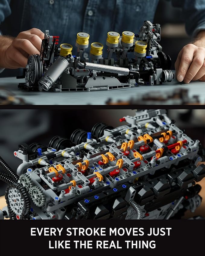 Nifeliz L6 Engine Building Set, Advanced Collector’s Engine Model Toy, Physical Science Educational Toy for Adults, Home or Office Display (2,820PCS, NF10316)