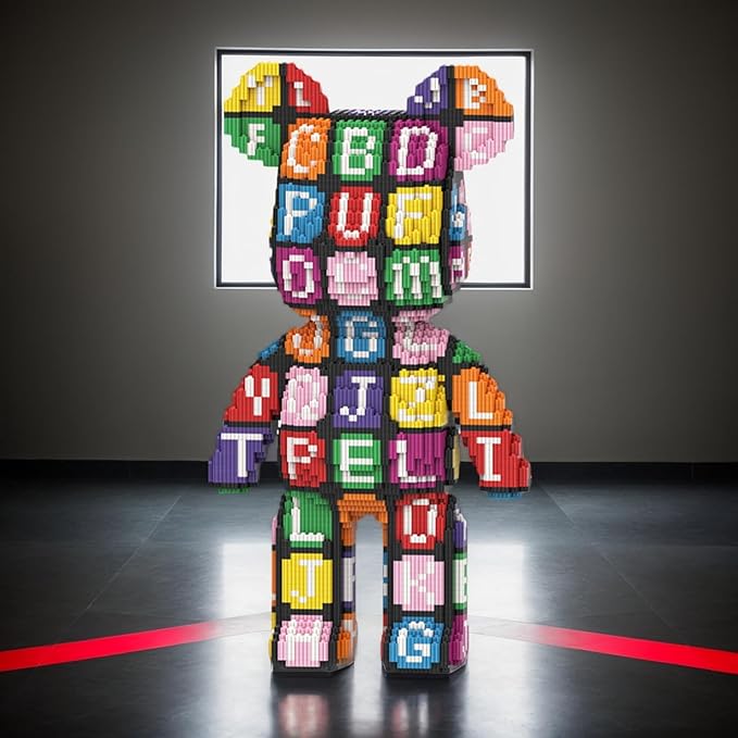 Bear Micro Mini Building Block Sets for Adults, No Compatible with Lego, 6800PCS Building Toys for Home & Office Decor, MOC 3D Creative Model Gifts for Christmas