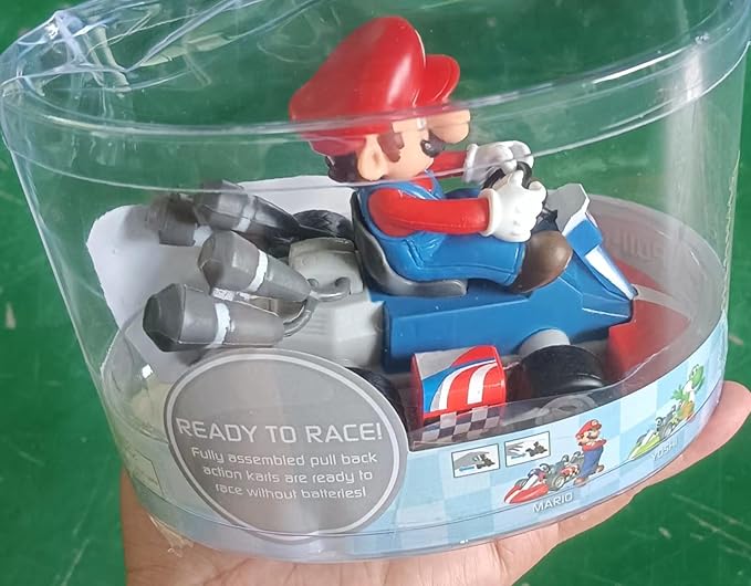 3 pcs Bigger Super Star Mari Bros Kart Pull Back Cars