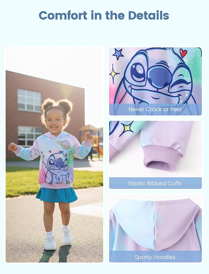 Disney Lilo & Stitch Minnie Mickey Spiderman Frozen Elsa Boys/Girls Hoodie Sweatshirt Graphic Pullover Tops Toddler-Big Kid