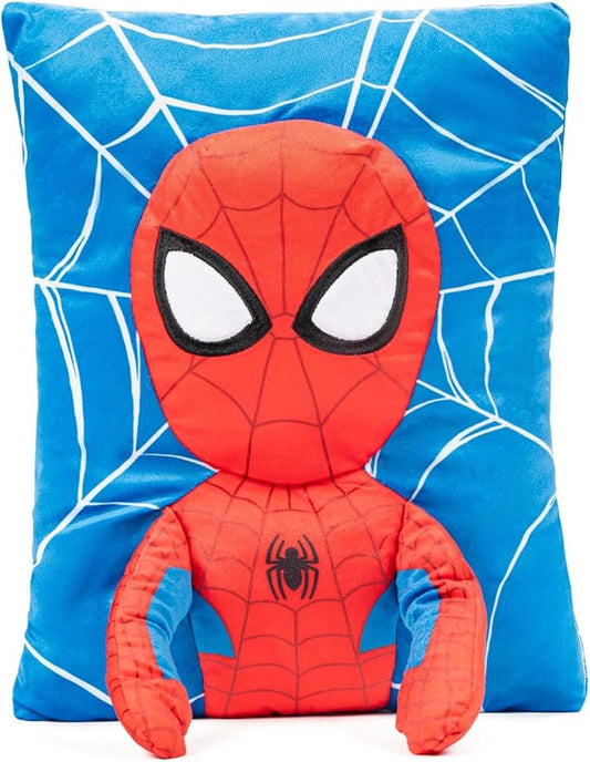 Marvel Spiderman 3D Snuggle Pillow - Super Soft Red Plush Pillow - Measures 15 Inches