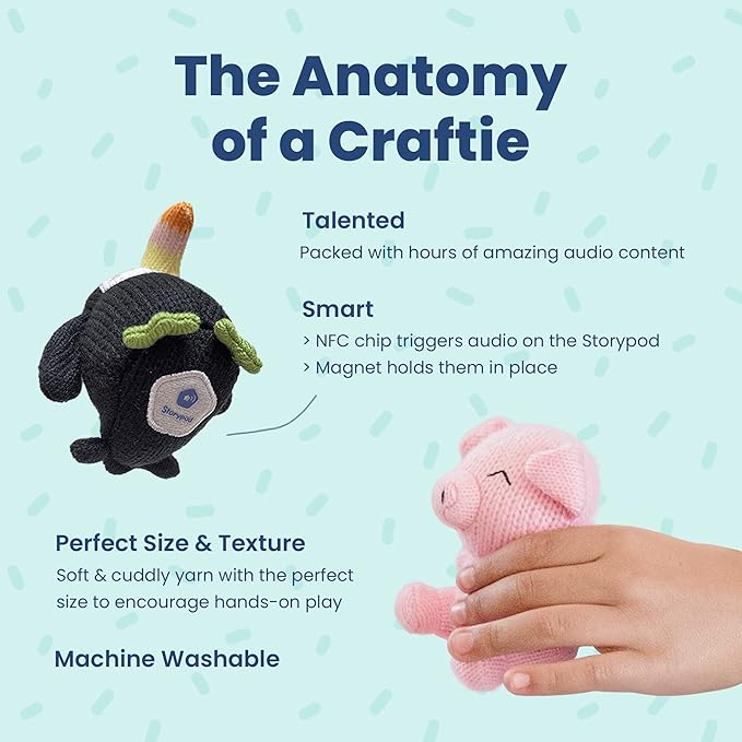 Fairy Tale Craftie | The Tortoise & The Hare | Audio Yarn Character for The Storypod Screen Free Audio Learning System for Preschoolers | Classic Fables & Stories | Kids | Toddlers