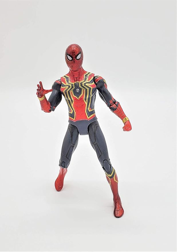 Premium SpiderMan Action Figure with LED in Iron Spider Costume