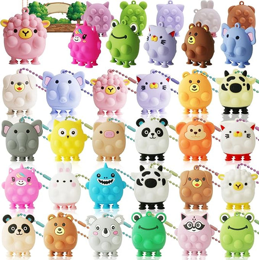 24 Pack Animal Pop Party Favors for Kids,3D Pop Animals Fidget Toys,Birthday Party Favors,Goodie Bag Stuffers,Bath Suction Toys,Treasure Box Toys,Kids Prizes