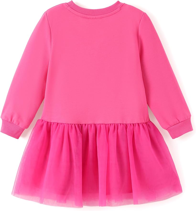 Disney Stitch Minnie Elsa Princess Sweatshirt Dress Toddler Girl Sequin Long Sleeve Pullover Clothes Fall Outfit 2-9 Years