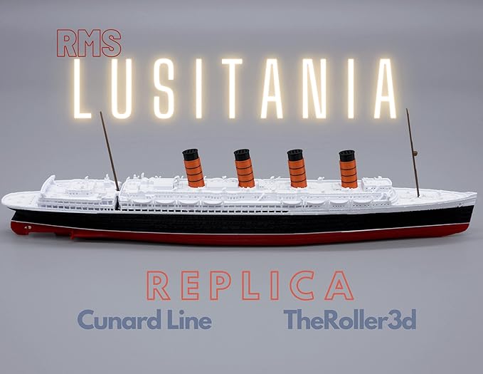 12" Prebuilt Display Model Ship (RMS Lusitania 1ft Model)