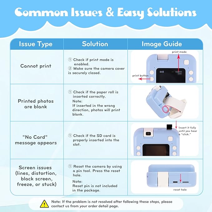 Kids Camera Instant Print - Digital Camera with Flip Lens, Birthday Gift for Boys Girls, Instant Print Photos for Toddlers HD Selfie 1080P Video, Portable Travel Toys for 4 5 6 7 8 9 10 Years Blue