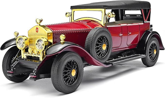 Model Car Kits Adults and Boys 1/24 Diecast Cars Phantom Generation Vintage Car Collectibles,Die Cast Metal Pull Back Cars with Lights and Sounds,Toy Cars for Boys Age 3-12（Red）
