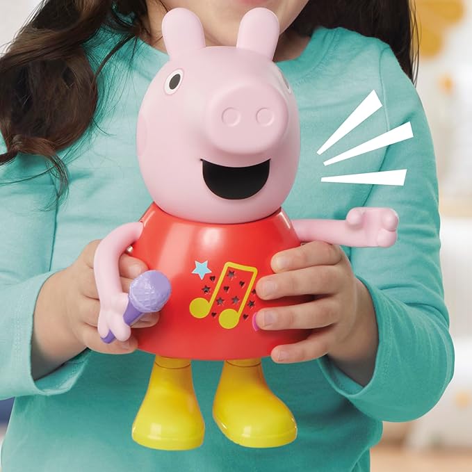 PEPPA PIG Talk & Sing Peppa Doll, Musical Toy with 50+ Sounds, Phrases, and Songs, Preschool Toys for 3 Year Old Girls and Boys and Up