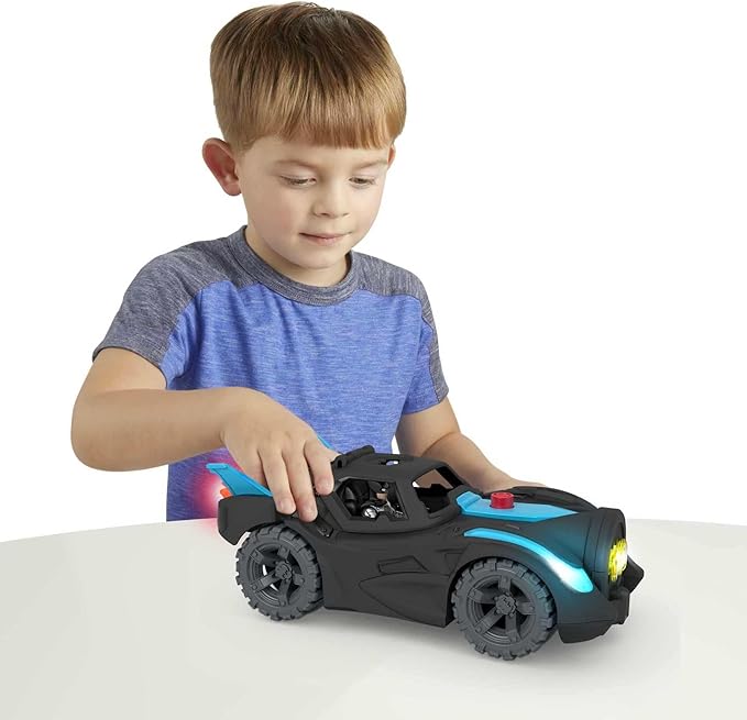 Fisher-Price Imaginext DC Super Friends Batman Toys, Lights & Sounds Batmobile with Batman Figure for Preschool Pretend Play Ages 3-8 Years