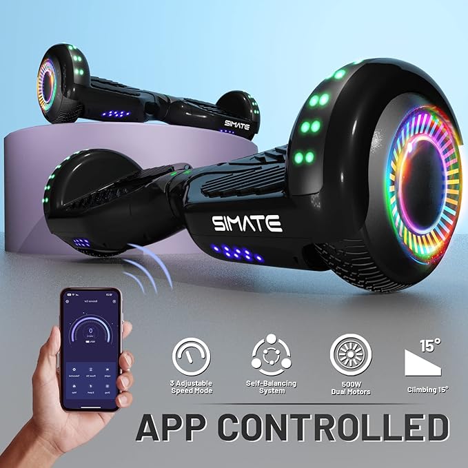 Scooter, Bluetooth & Corlorful LED Lights, Gifts for Kids & Adults & Girls & Boys, for All Ages