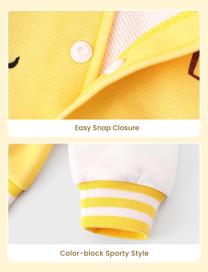 Disney Minnie Mickey Stitch Princess Frozen Elsa Marvel Jacket Lightweight Coat Button up Color Block Sweatshirt 2-14 Years