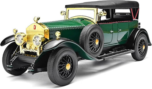 Model Car Kits Adults and Boys 1/24 Diecast Cars Phantom Generation Vintage Car Collectibles,Die Cast Metal Pull Back Cars with Lights and Sounds,Toy Cars for Boys Age 3-12（Green）