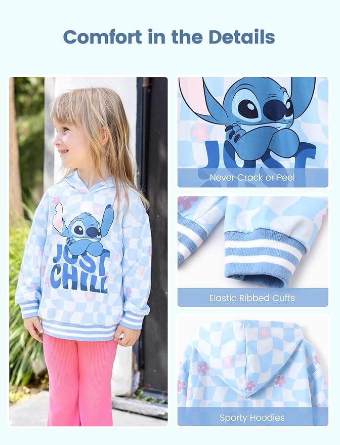 Disney Lilo & Stitch Minnie Mickey Spiderman Frozen Elsa Boys/Girls Hoodie Sweatshirt Graphic Pullover Tops Toddler-Big Kid