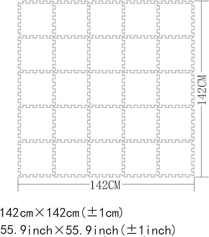 MQIAOHAM® 25 Pieces Puzzle Play Mats, Soft Baby Play Mat, Kids Interlocking Foam Floor Tiles, Toddlers Carpet Playmats G301025-107
