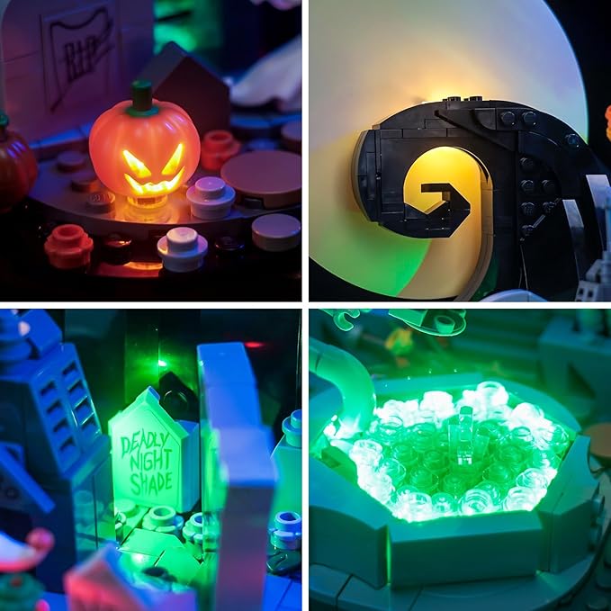 BrickBling LED Light Compatible with Lego Tim Burton's The Nightmare Before Christmas, Creative Lighting Kit Compatible with Lego 21351(No Model) (RC Version Light)