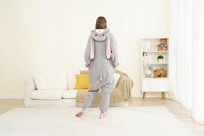 Unisex Adult Onesie Pajamas, Polar Fleece Cosplay Animal One Piece Halloween Costume Pajamas Homewear